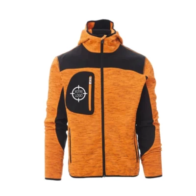 VESTE A CAPUCHE EN TRICOT POLYESTER/SOFTSHELL